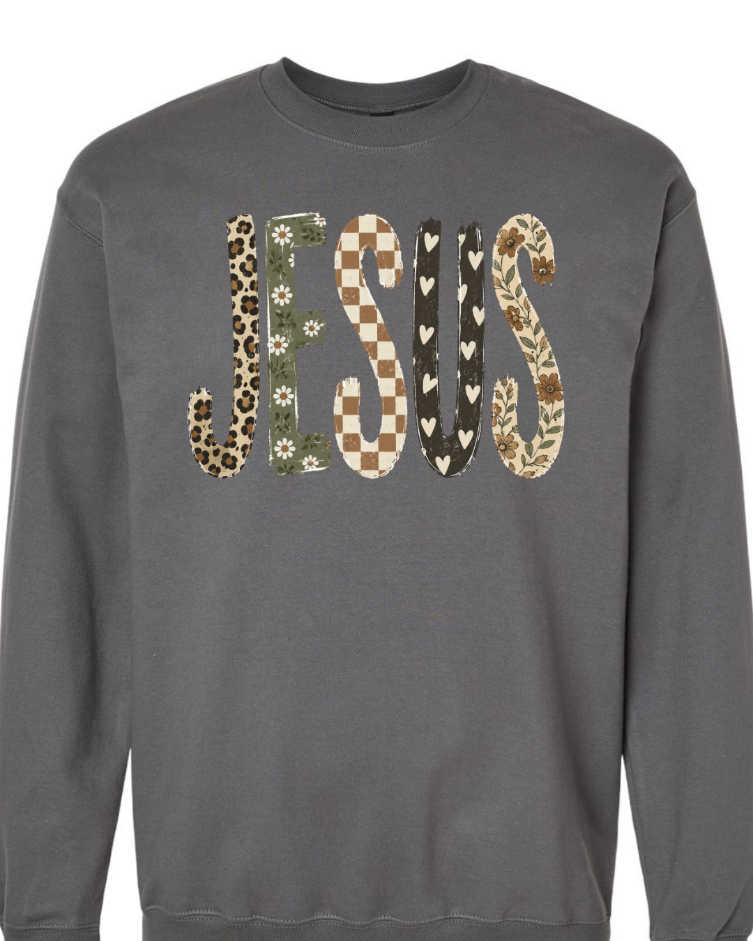 Jesus Patchwork Crewneck